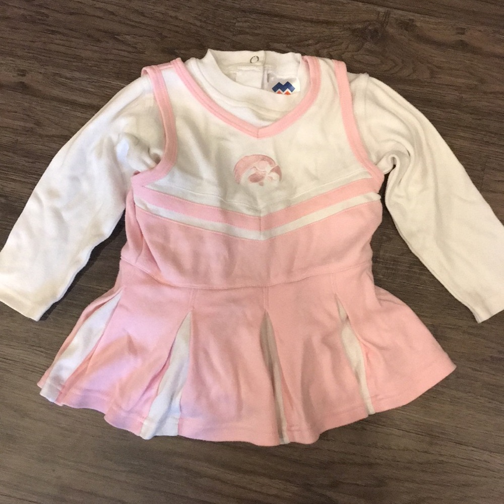 Pink Iowa Hawkeyes cheerleader outfit(for babies)